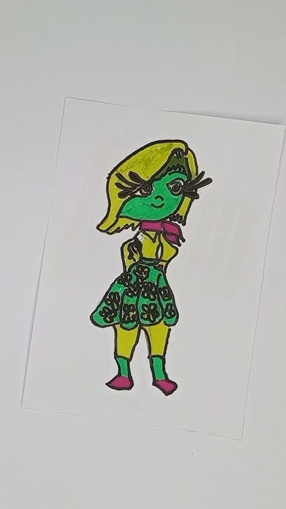 How to draw Disgust from Inside Out+ Colouring #art #drawing #howtodraw - Waar Kan Je Inside Out 1 Kijken