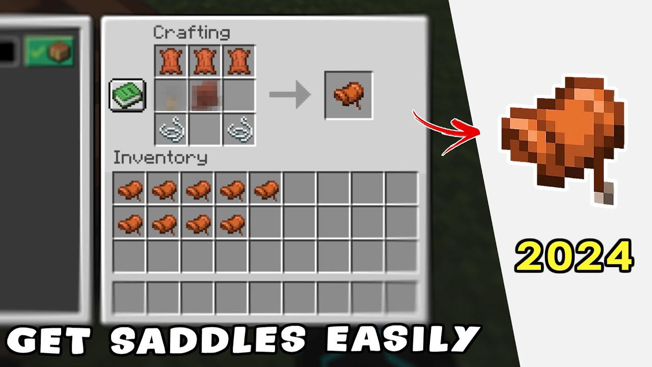 How to Easily Make a Saddle in Minecraft - (Bedrock/Java/PE) - YouTube - Hoe Maak Je Een Zadel Met Minecraft
