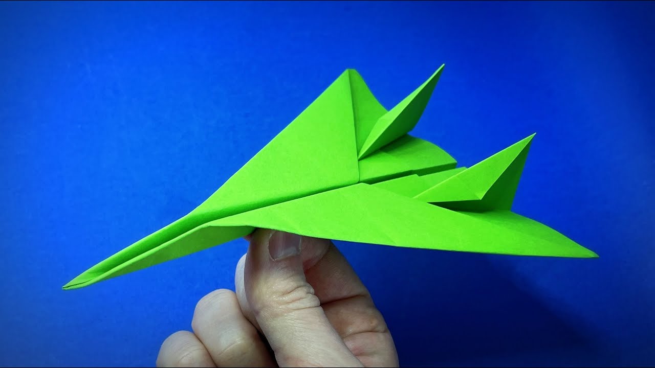 How to make a paper airplane that flies far | Paper Airplane Fighter - Hoe Maak Je Een Papieren Vliegtuigje