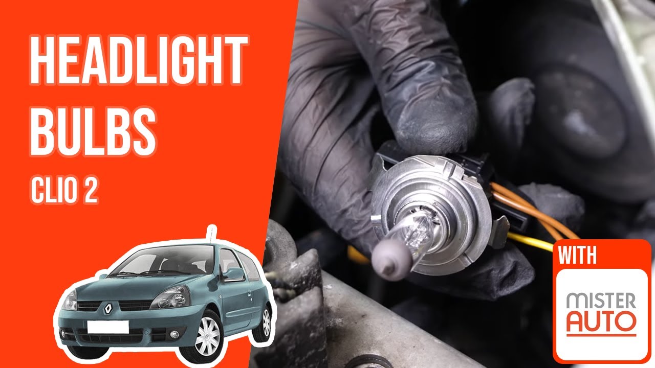 How to replace the headlight bulbs Clio mk2 💡 - YouTube - Oranje Lampje Auto Met Sleutel