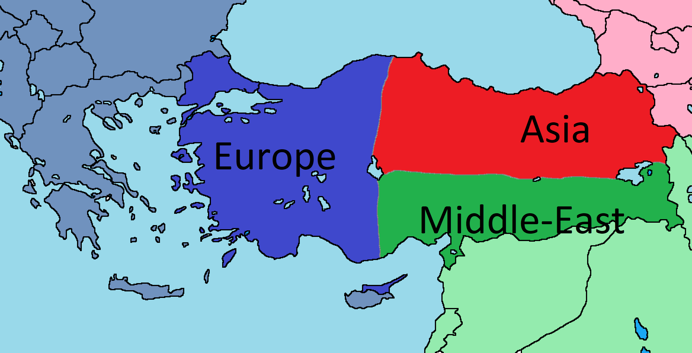 How Turkey is divided along the continents : r/mapporncirclejerk - Sinds Wanneer Is Turkije Lid Van De Eu