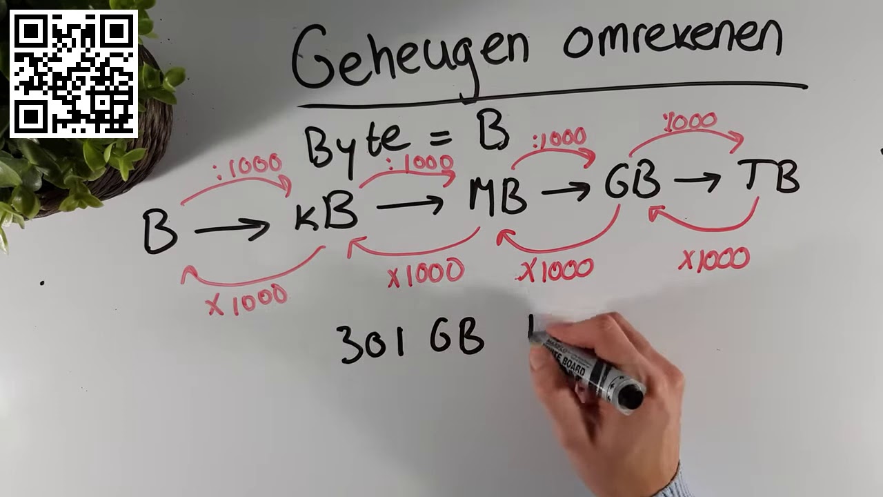 HW & SW: (extra) Het Geheugen (omrekenen B, kB, MB, GB, TB,) - YouTube - Omrekenen Van Kb Naar Mb