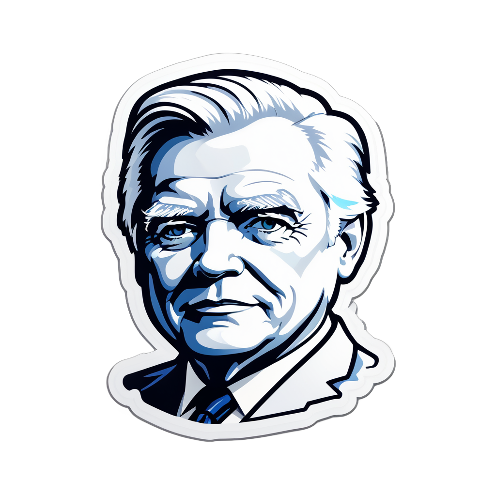 I made an AI sticker of a white president - Amerikaanse President Die Slavernij Afschafte