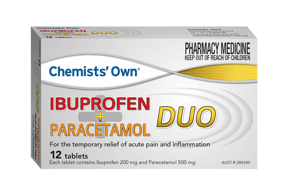 Ibuprofen + Paracetamol DUO - Choice Pharmacy - Paracetamol Of Ibuprofen Bij Hoofdpijn