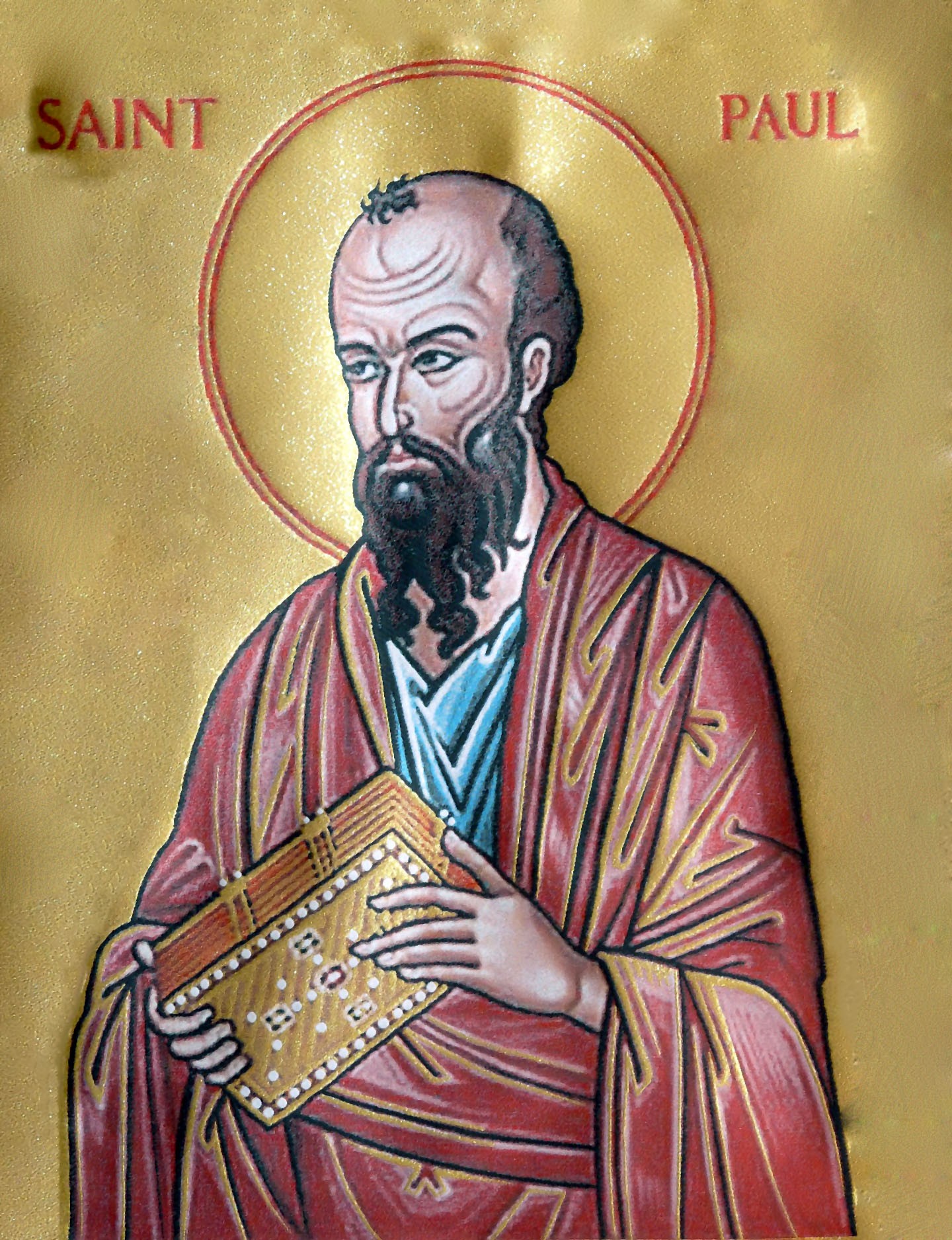 Icon Santo Paulus - Gallery Katakombe - Paulus En Silas In De Gevangenis