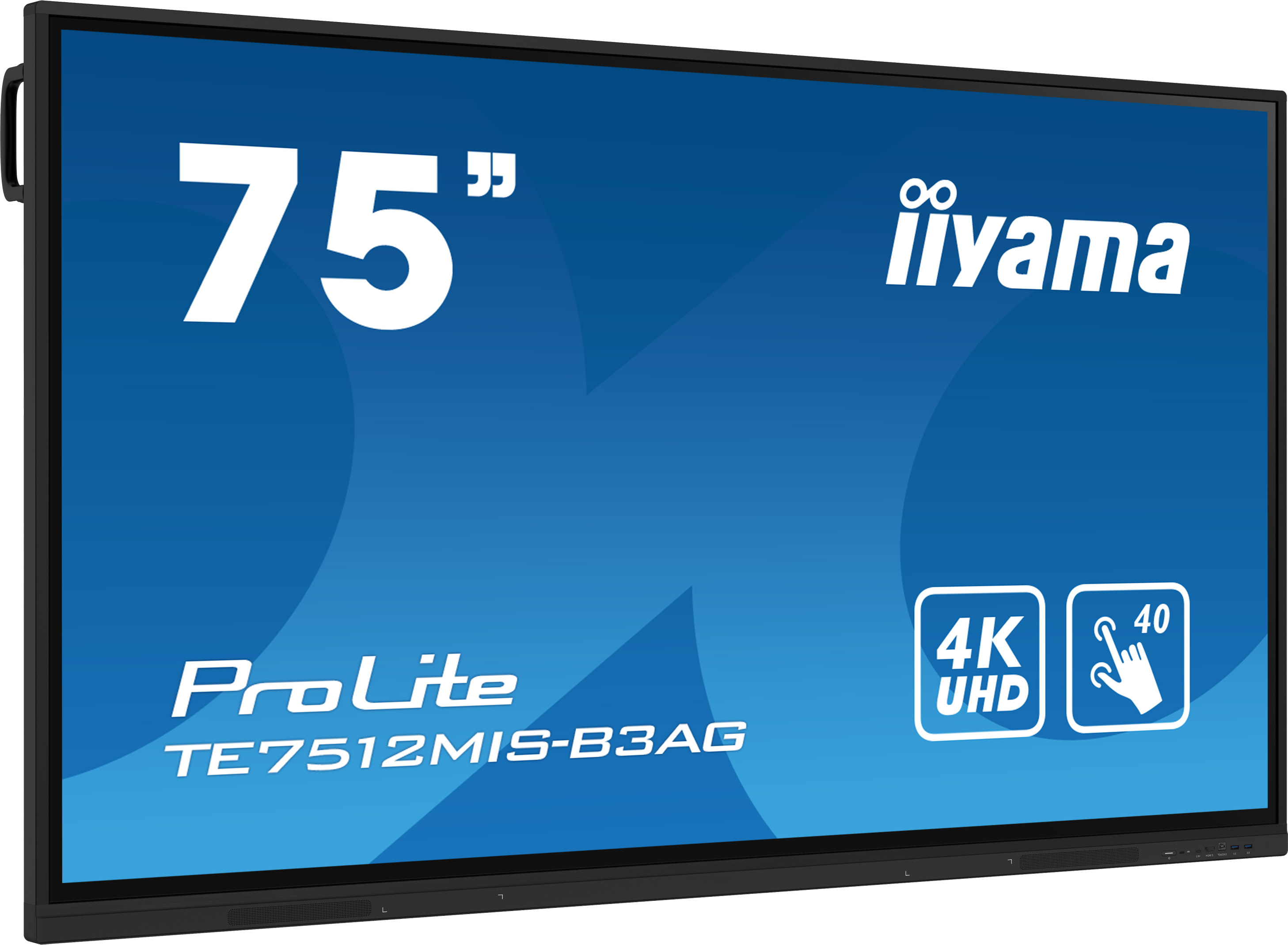 iiyama - ProLite TE7512MIS-B3AG 75" Interactive 4K UHD Touchscreen - Iiyama G-master Red Eagle Gb3466wqsu-b1