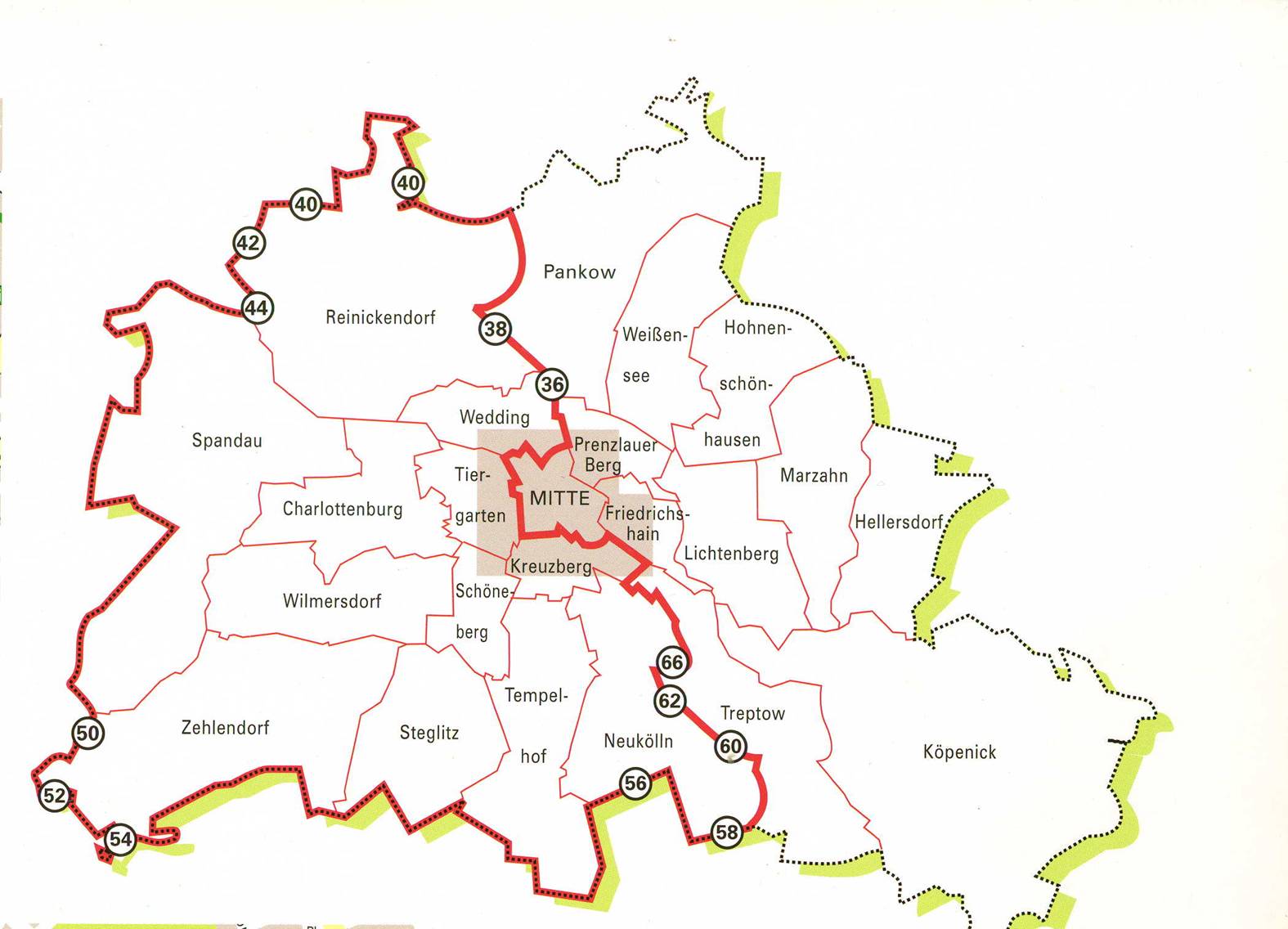 ijzeregordijn - Waar Liep De Muur In Berlijn