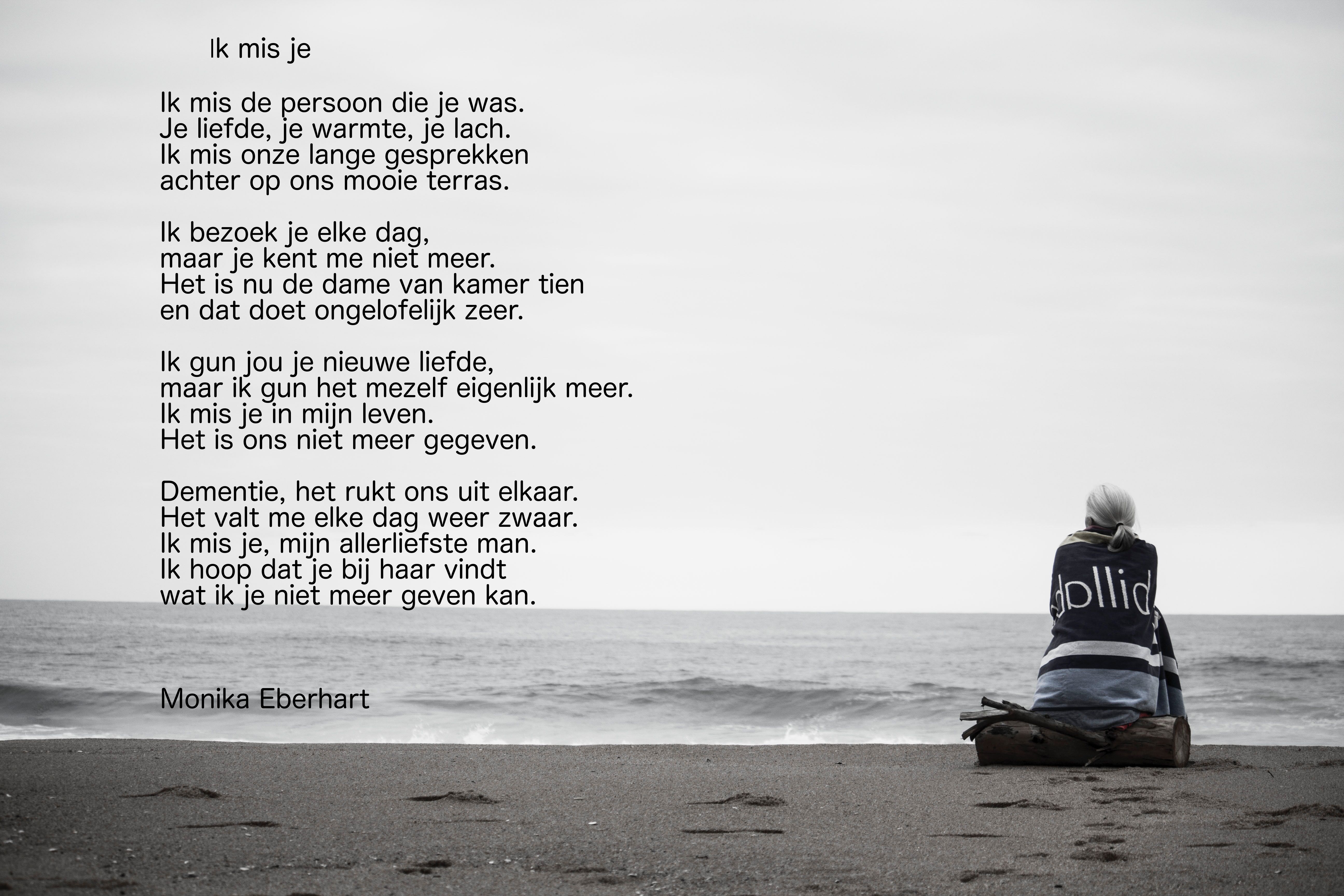 Ik mis je..... een gedicht over wat dementie met je relatie kan doen - Niet Op Woorden Kunnen Komen Dementie