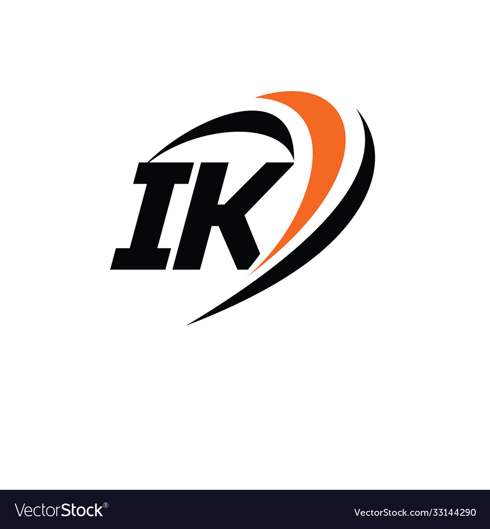 Ik monogram logo Royalty Free Vector Image - VectorStock - Ik Heb De Vaste Grond Gevonden