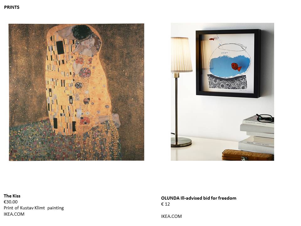 ikea prints the kiss gustav klimt restless design blog interiors - Gustav Klimt De Kus Ikea