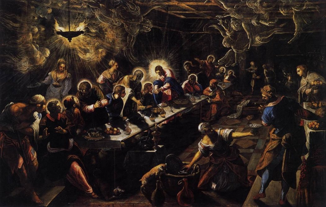 Il Tintoretto: Het laatste avondmaal | bijbel en kunst - Avondmaal In De Bijbel