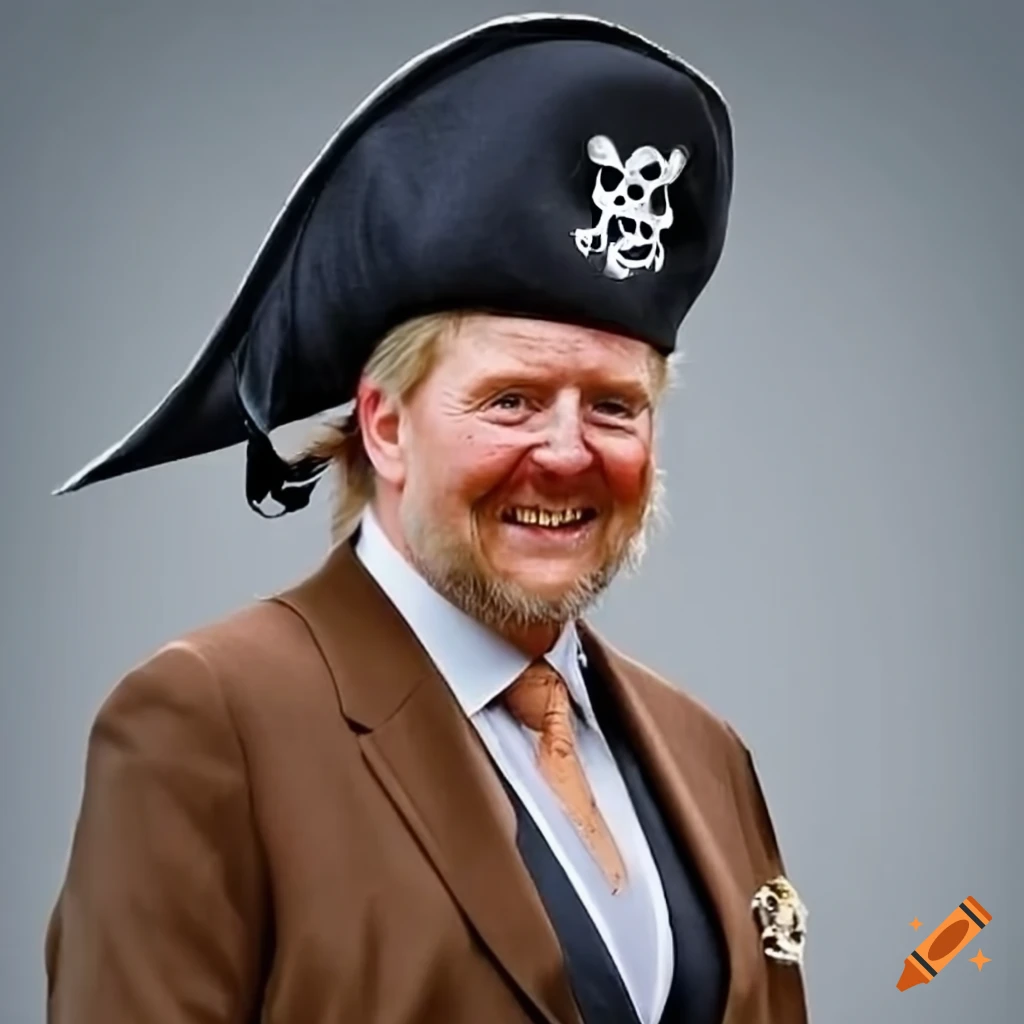 Image of koning willem alexander dressed as a pirate on Craiyon - Koning Willem 1 Open Dag
