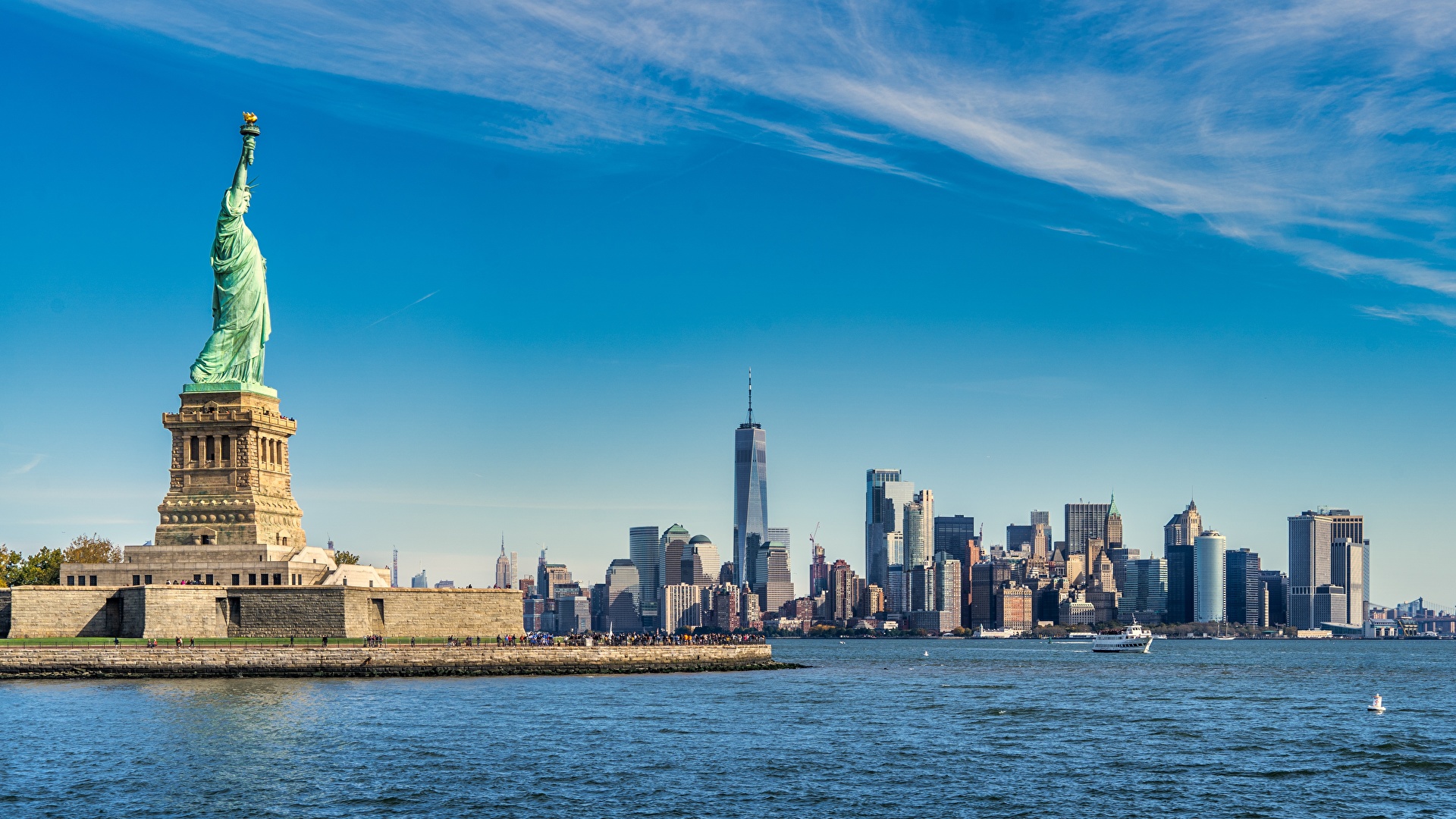 Images Statue of Liberty Manhattan New York City USA 1920x1080 - Staten Island New York Verenigde Staten