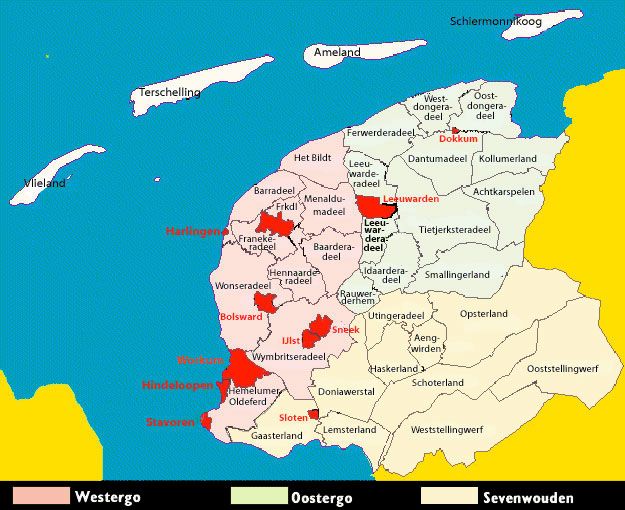 Indeling gemeenten Friesland | Kaarten, Achtkarspelen, Geschiedenis - Top 10 Grootste Dorpen Van Nederland