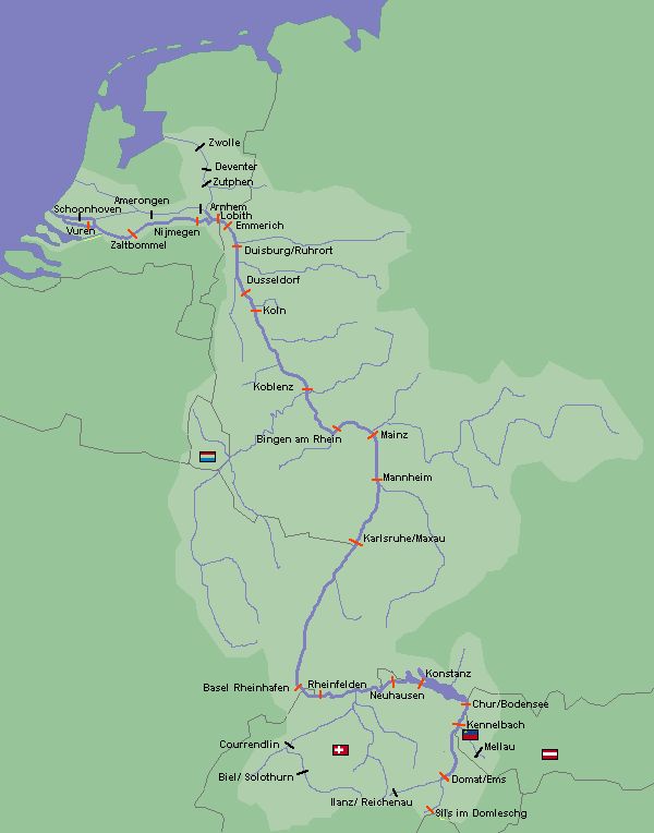 Informatie over het stroomgebied van de Rijn | GEOlution | Cartografie - Welke Rivier Ontspringt In Het Reuzengebergte