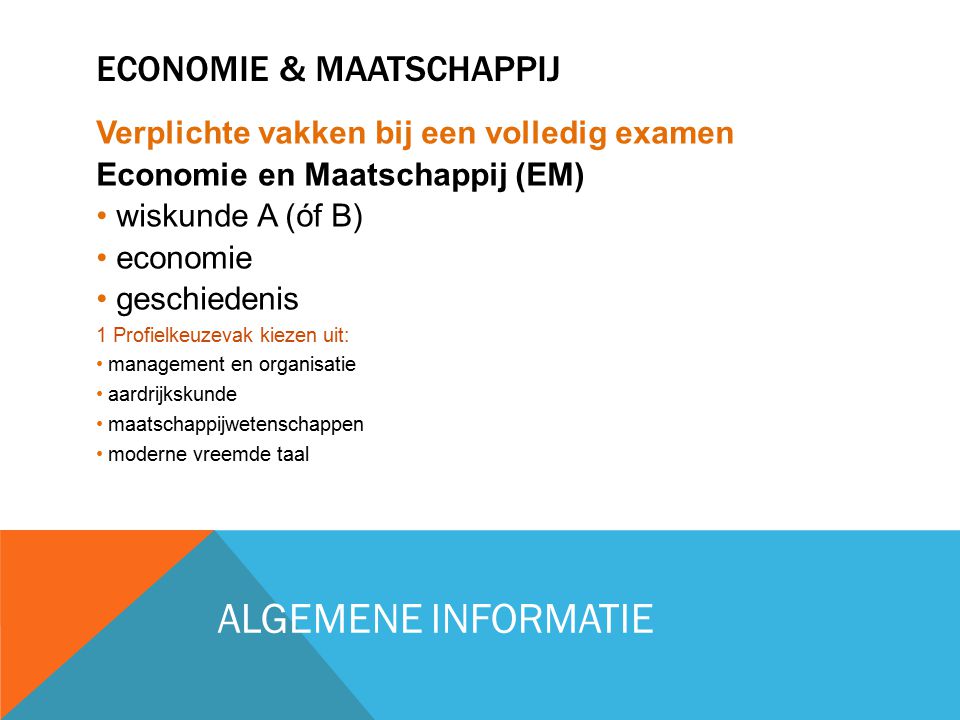 Havo Profielen Economie En Maatschappij