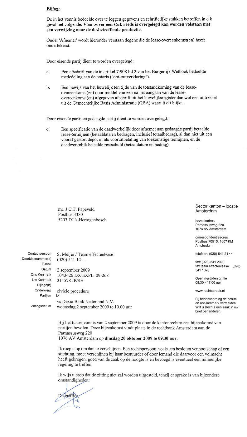 Ingescant en bewerkt naar HTML Copyright (C) Stichting PAL - Conclusie Van Antwoord In Reconventie