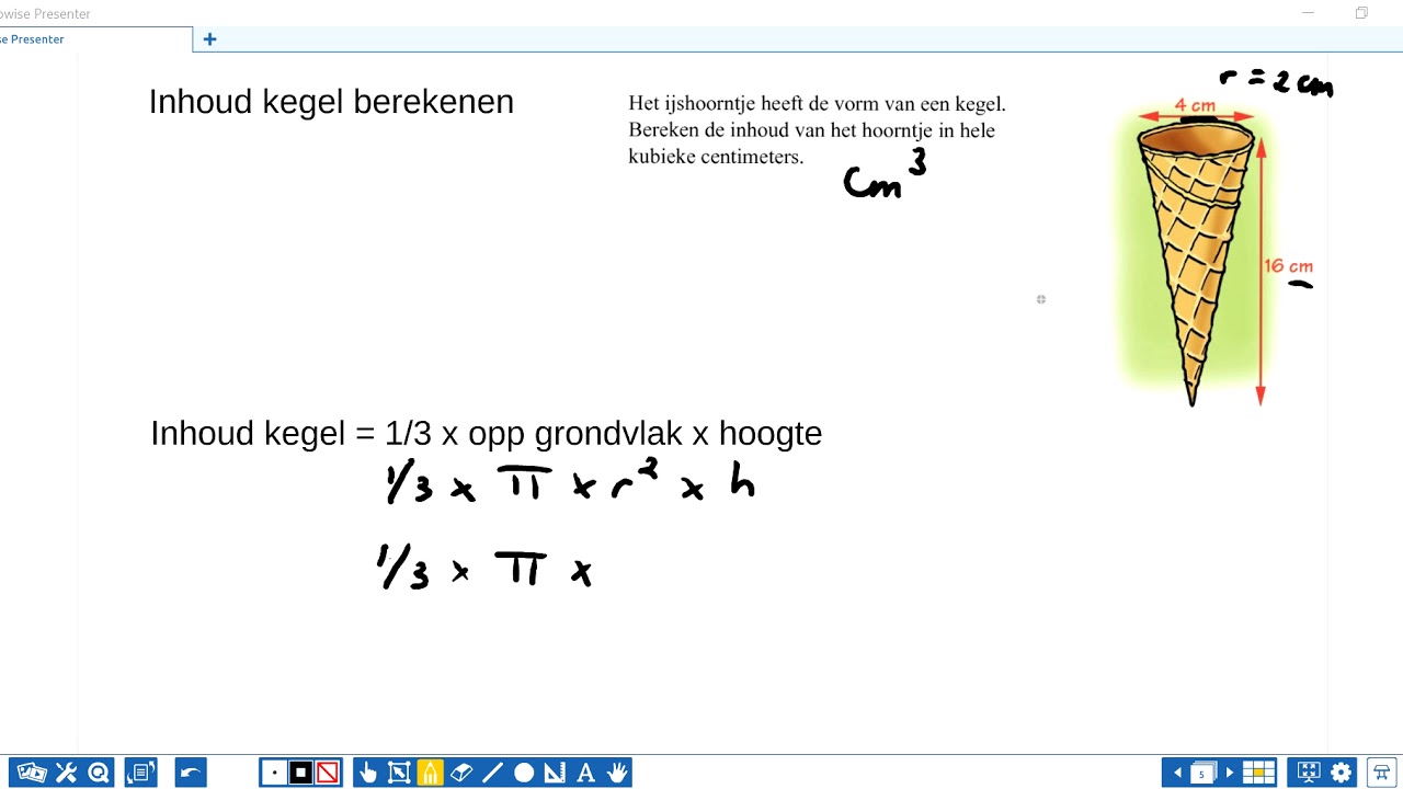 Hoe Bereken Je De Inhoud Van Een Kegel