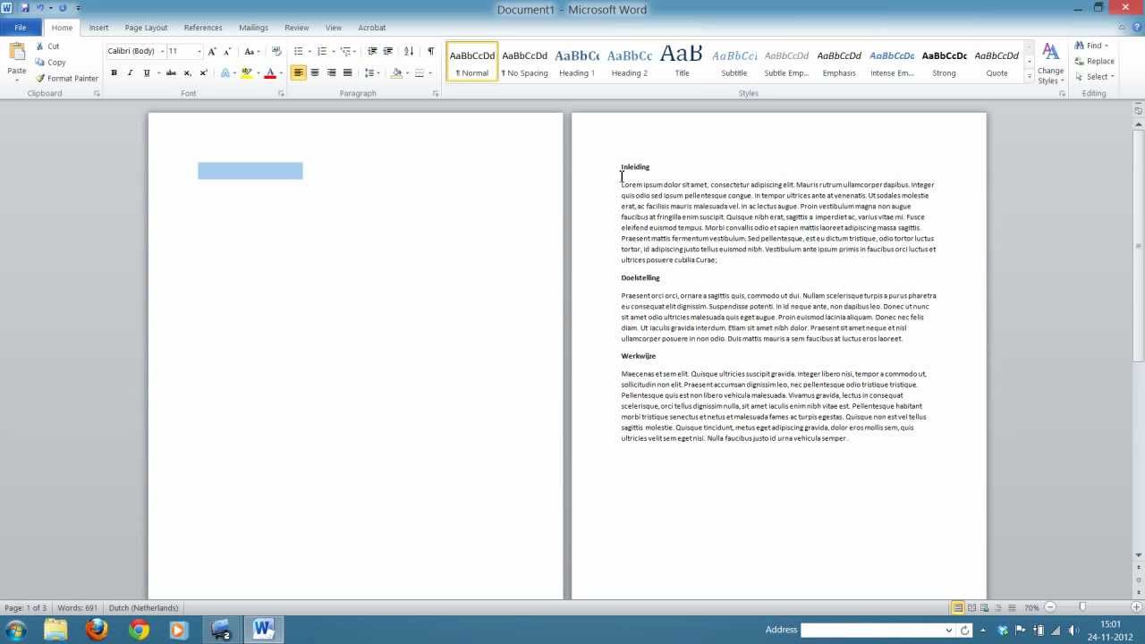 Inhoudsopgave maken in Microsoft Word 2010 - YouTube - Hoe Voeg Je Een Inhoudsopgave Toe In Word