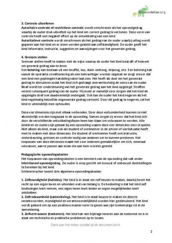 Inleiding in de pedagogiek - KennisDelen - Samenvatting Inleiding In De Pedagogiek