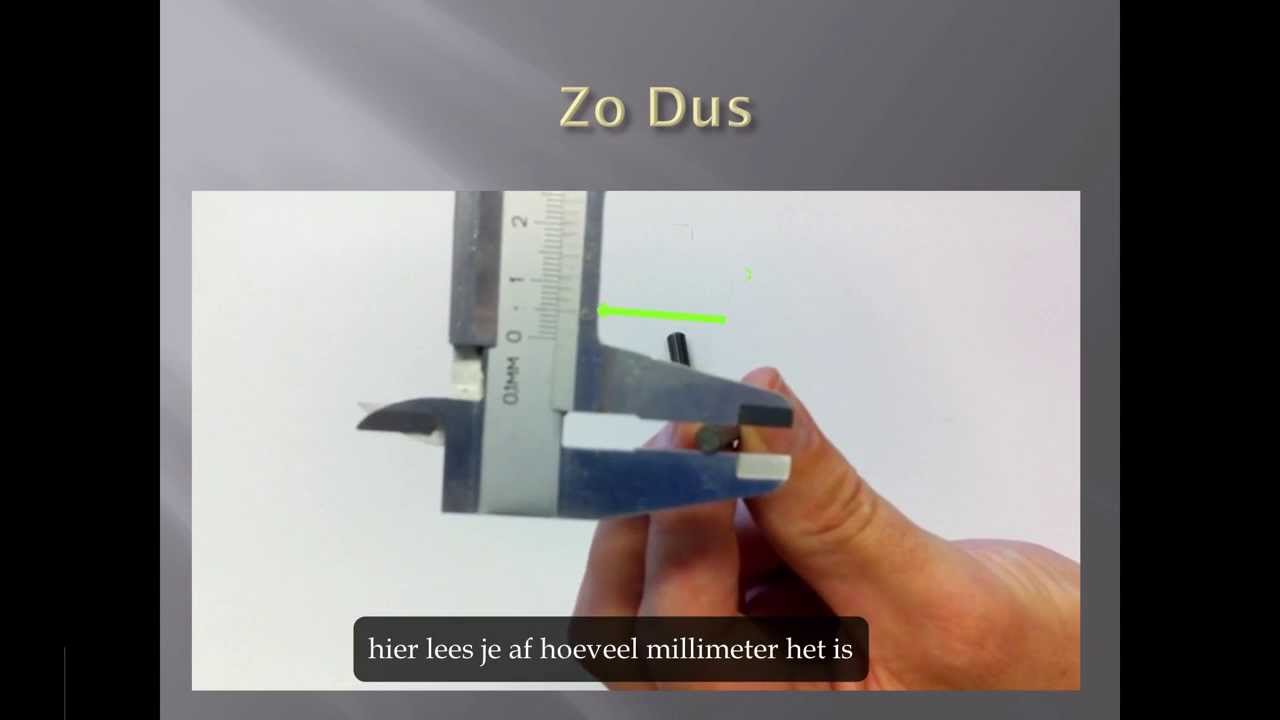 Instructie: Meten met een schuifmaat. - YouTube - Hoe Lees Je Een Schuifmaat Af