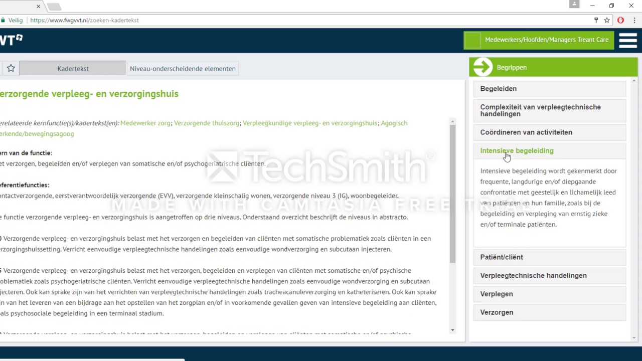 Instructiefilm FWG VVT Treant Care - YouTube - Functieschaal 25 Conform Cao Vvt