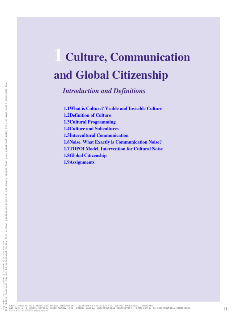 Intercultural Sensitivity From Denial To Intercultural Competence