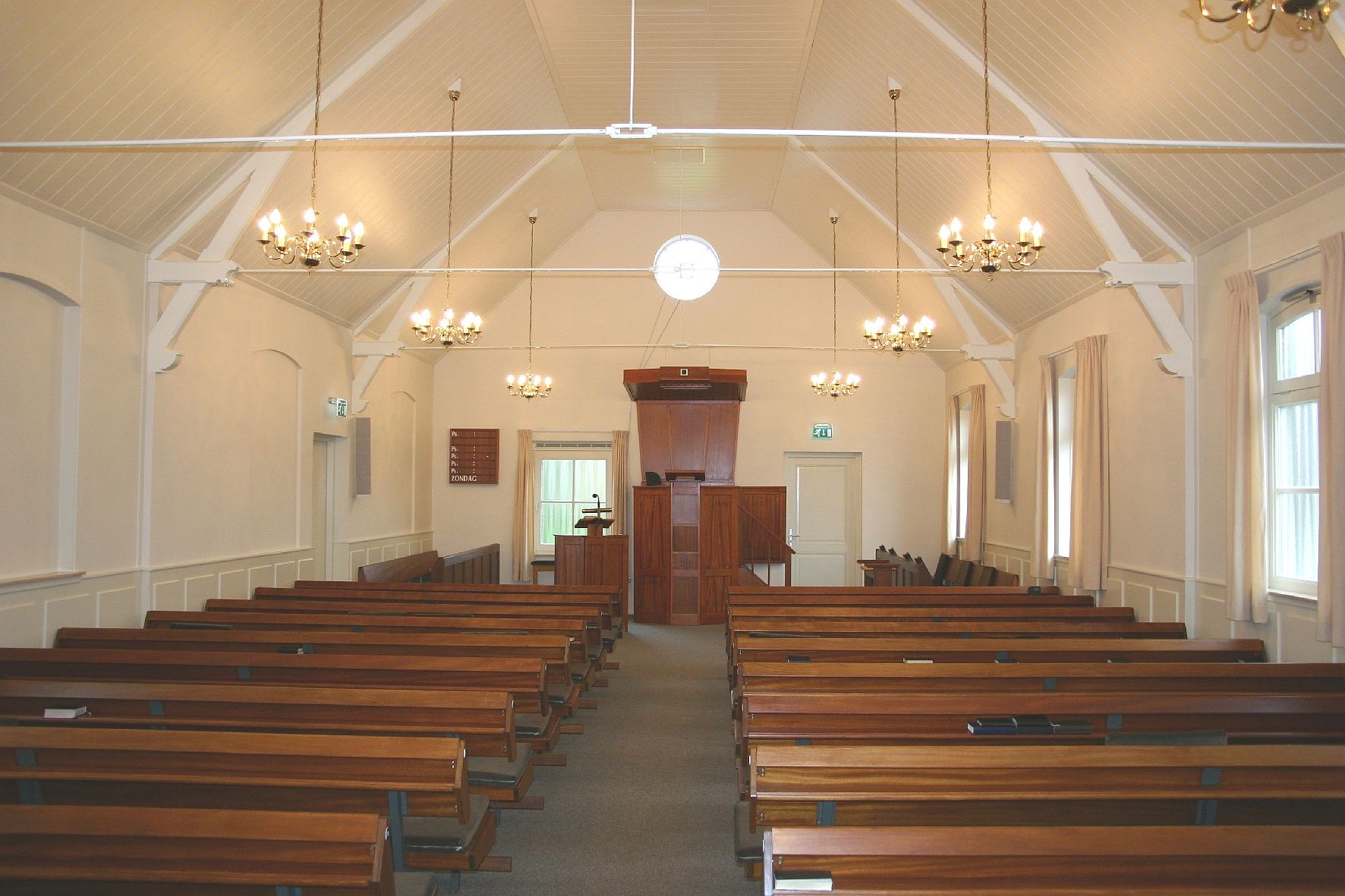 Interior of Oud Gereformeerde Gemeente in Nederland (Old Reformed - Regels Gereformeerde Gemeente In Nederland