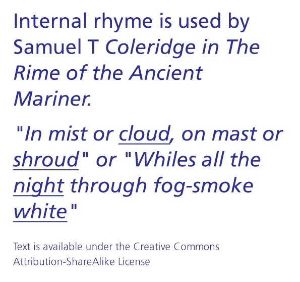 Example Of An Internal Rhyme