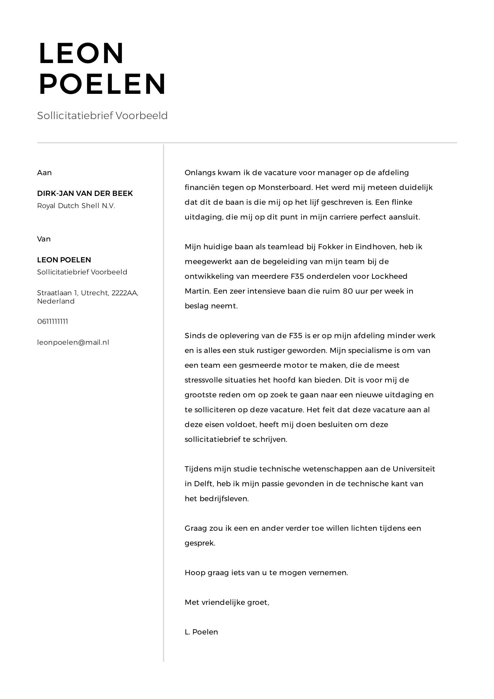 Functie Met Hoofdletter In Sollicitatiebrief
