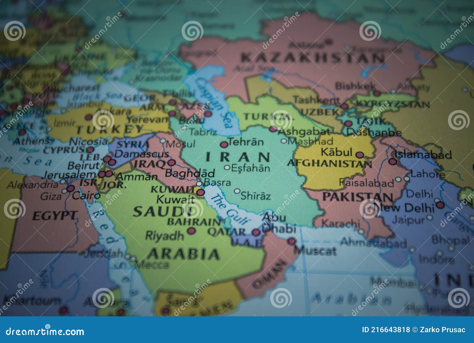 Iran On The Political World Map Stock Photo | CartoonDealer.com #216643818 - Hoeveel Kilometer Ligt Iran Van Nederland