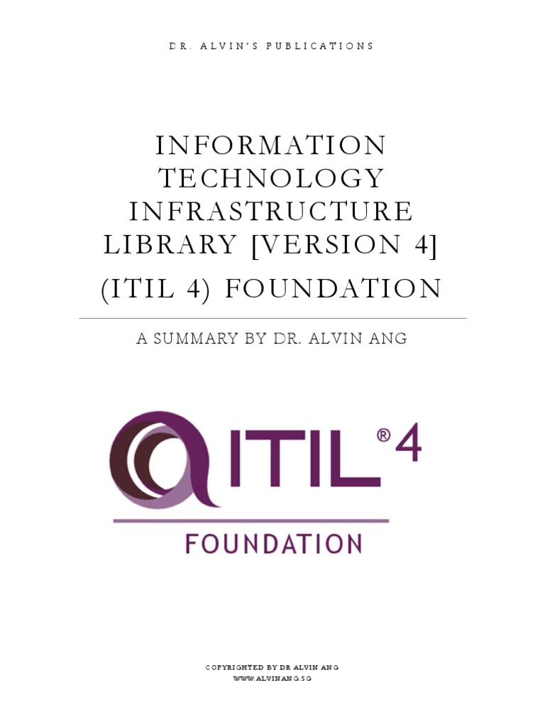ITIL+4+Foundation+by+Dr +Alvin+Ang | PDF | Performance Indicator - Itil 4 Foundation Examen Vragen