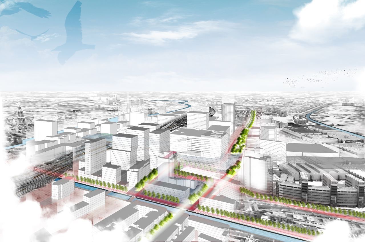 Jaarbeursplein Utrecht Winning Proposal / Witteveen+Bos, OKRA, and ZJA - Beatrix Theater Jaarbeursplein 6a 3521 Al Utrecht