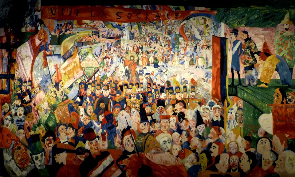 James Ensor (1888-1889) - Intrede van Christus in Brussel - Traditional - Intrede Van Christus In Brussel
