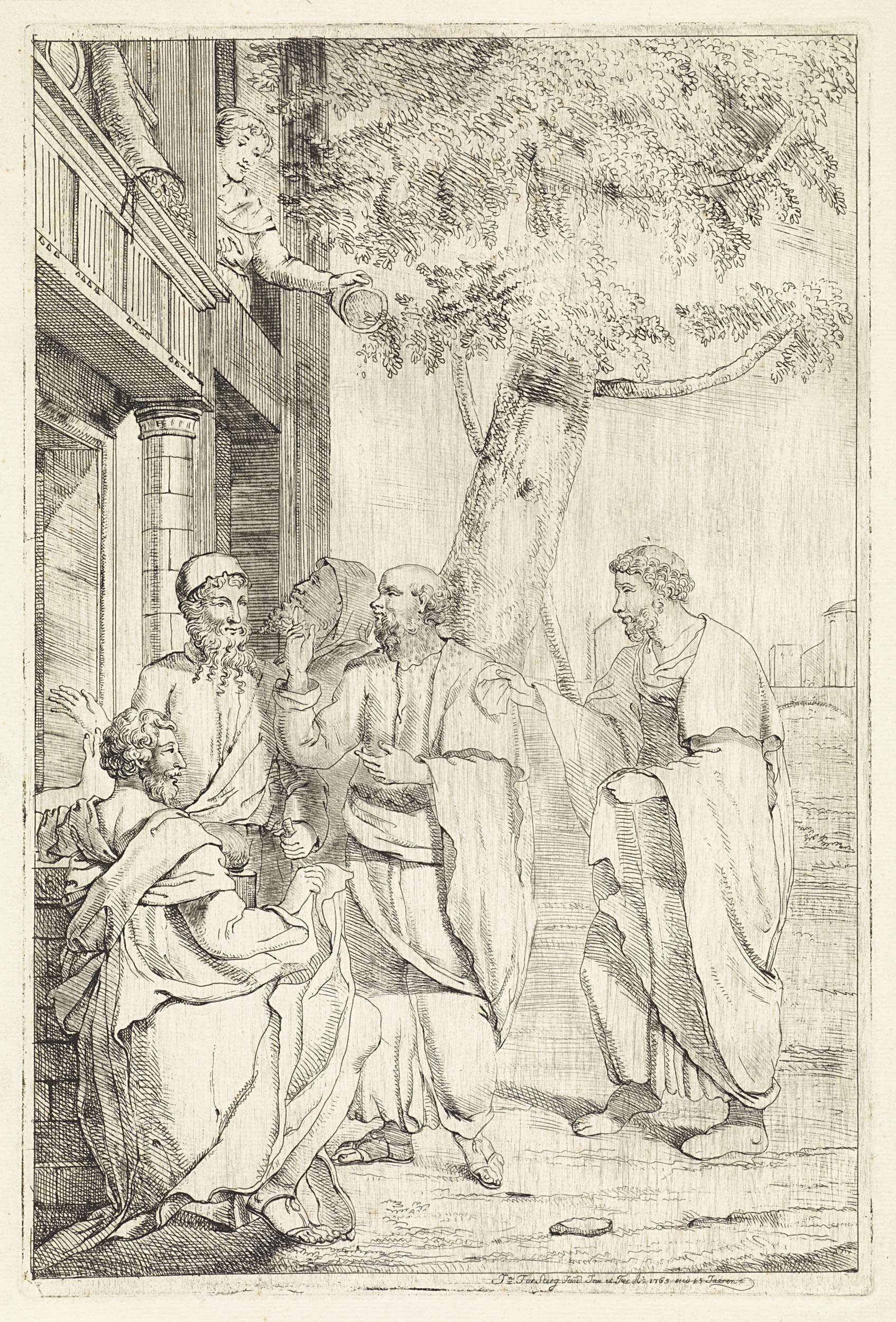 Jan Tersteeg | Socrates en Xantippe, Jan Tersteeg, 1765 | Xantippe, de - Hoe Heette De Tweede Vrouw Van Socrates
