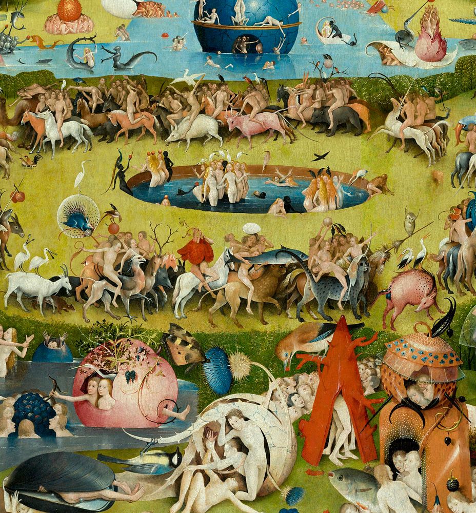 Jeroen Bosch. Tuin der Lusten, 1490 op canvas, behang, poster en meer - Jeroen Bosch Tuin Der Lusten