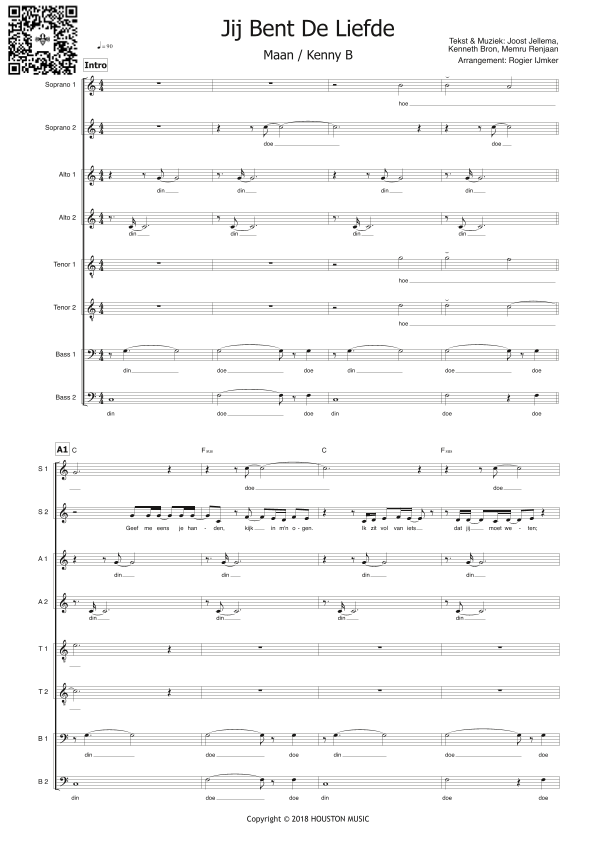 Jij Bent De Liefde (arr. Rogier Ijmker) by Kenny B Sheet Music for - Jij Bent Van Mij Pdf
