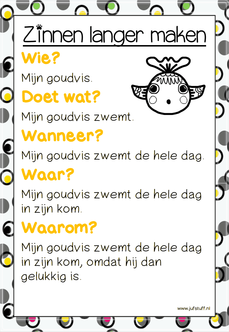 JufStuffposter zinnen langer maken.pdf Primary Education, Kids - Daar Heb Ik Zinnen In