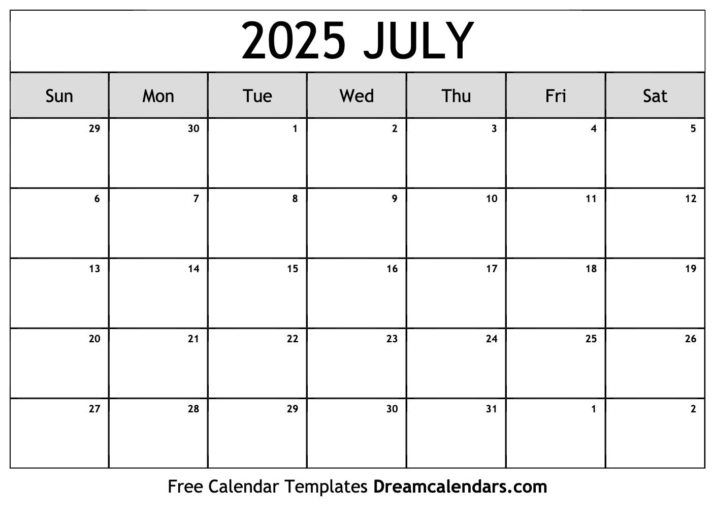 July 2025 Printable Calendar Free Download - Timothy S. Brodney - Hoeveel Juni Is Het Vandaag