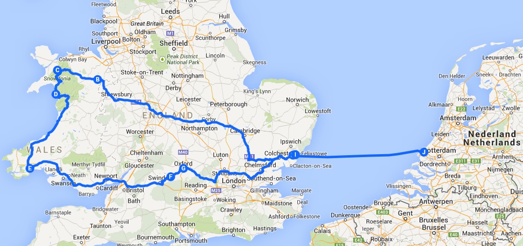 Kaart Engeland Wales - kaart - Welke Weg Volgt De Grens Tussen Wales En Engeland