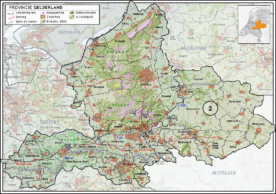Kaart Van Gelderland En Overijssel