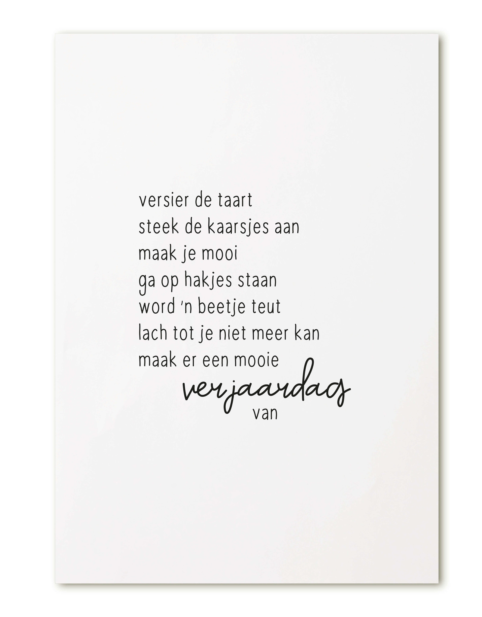 Kaart met tekst gedicht verjaardag - Wat Schrijven Op Een Verjaardagskaart