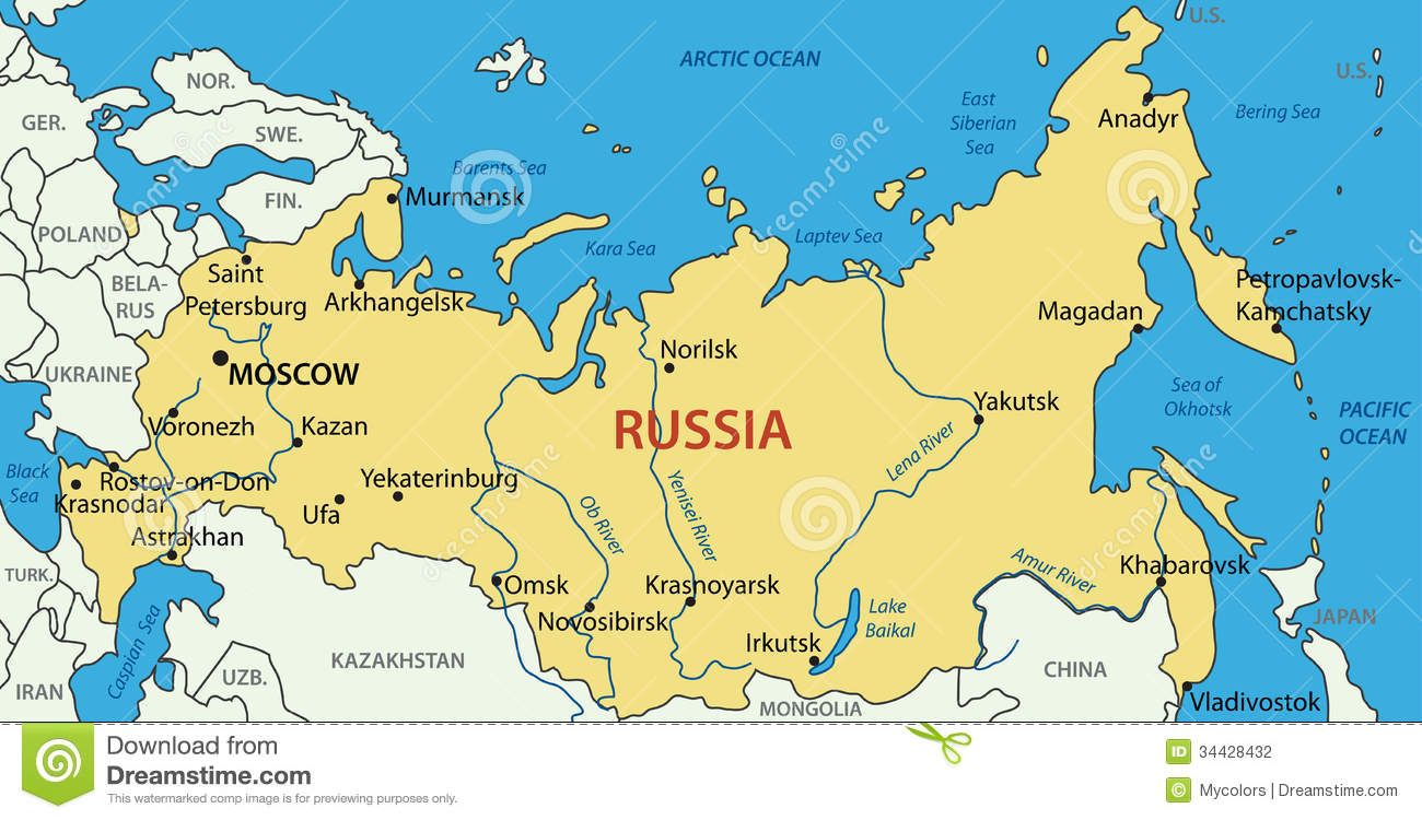 Kaart Rusland | digtotaal | Russia map, Russia, Map - Ligt Rusland In Europa Of Azië
