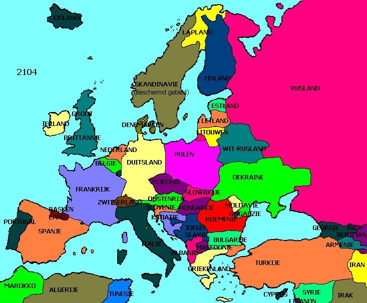 Kaart Van Europa Met Namen