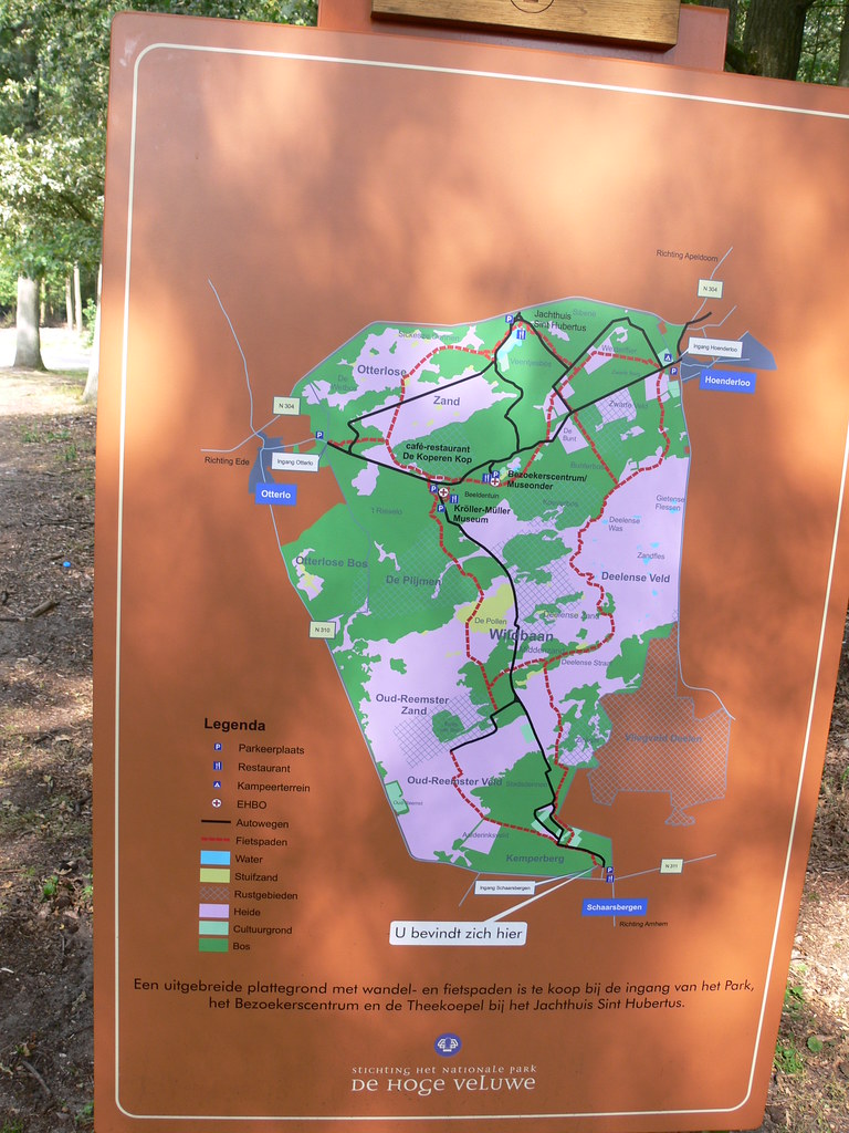 Kaart van Nationale Park De Hoge Veluwe / Map of De Hoge V… | Flickr - Ingang Nationaal Park De Hoge Veluwe