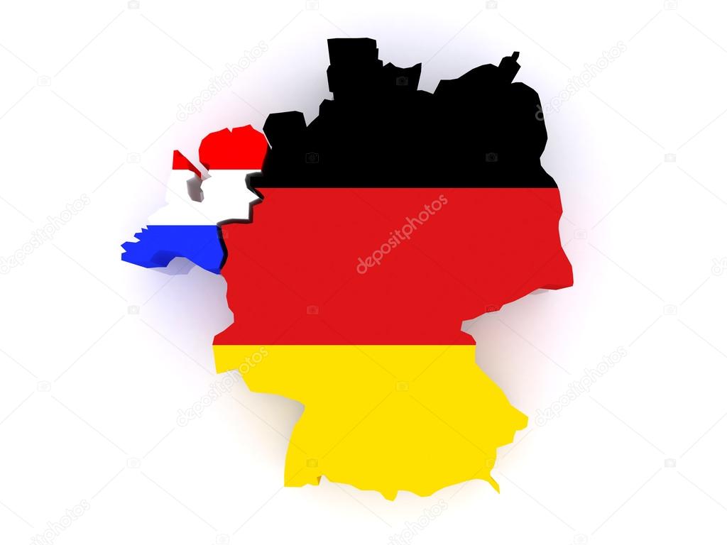 kaart van Nederland en Duitsland — Stockfoto © Tatiana53 #27780097 - Hoeveel Groter Is Duitsland Dan Nederland