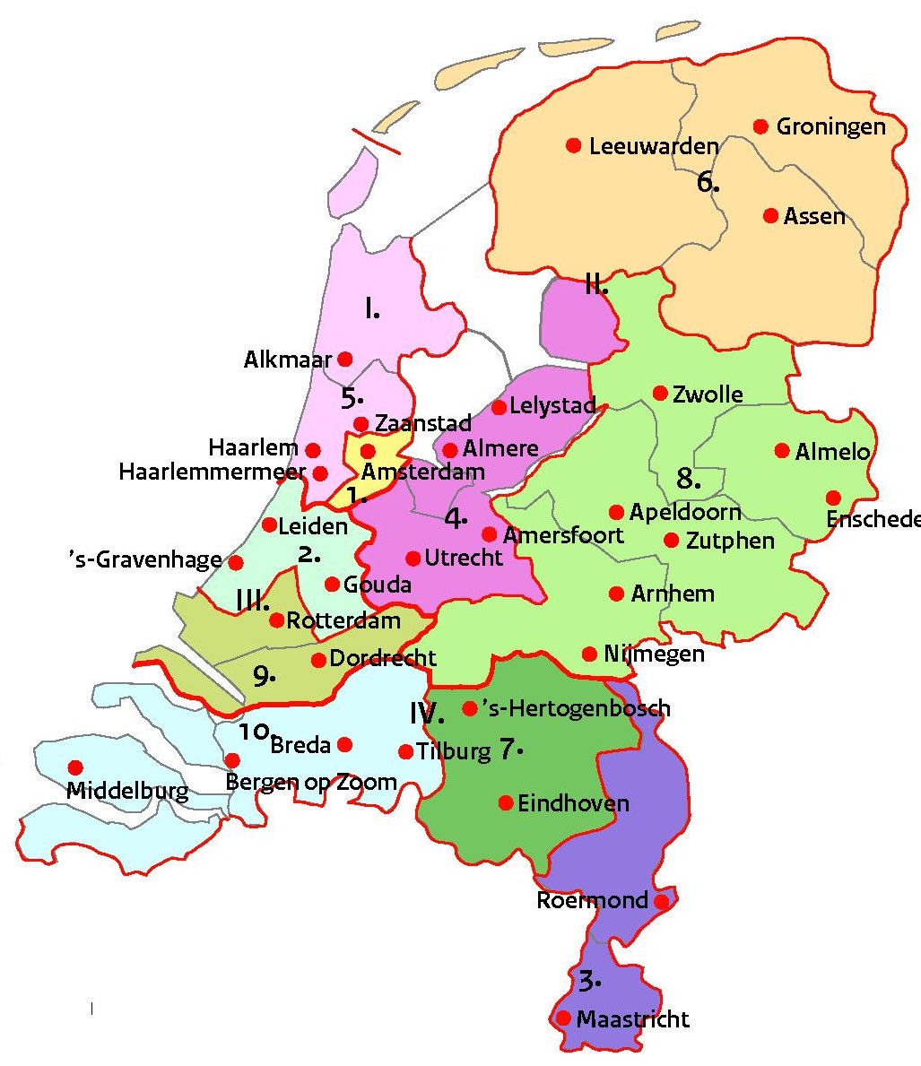 Kaart Van De Provincies Van Nederland