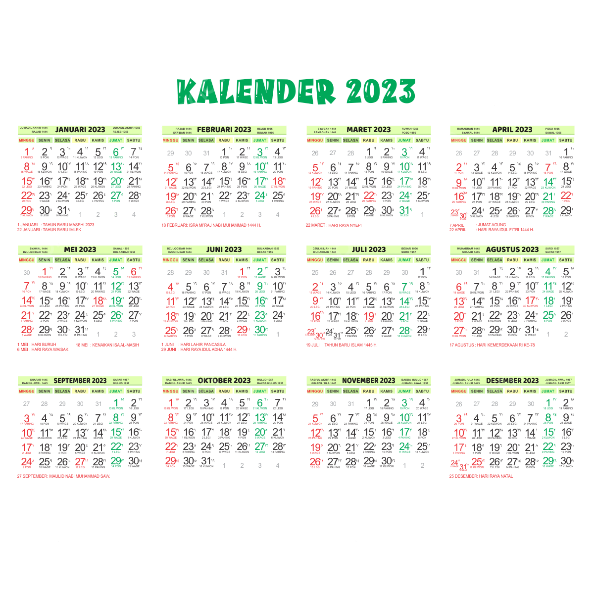Kalender 2023, 2023, Kalender, Kalender Bahasa Indonesia PNG and Vector - Box 3 Heffingsvrij Vermogen 2023