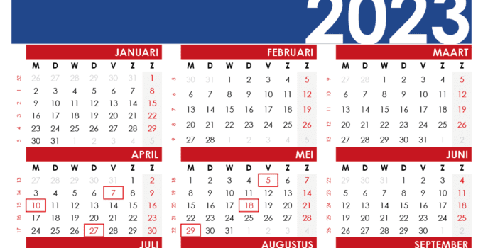 Kalender 2023 - Calendarena - Welke Week Is Het Nu 2023