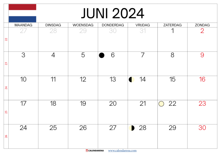 Kalender Juni 2024 Nederland - Nederland Canada 6 Juni